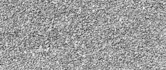 Panorama of Gray gravel floor texture and background seamless - Powered by Adobe