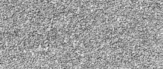 Meubelstickers Panorama van grijze grindvloertextuur en naadloze achtergrond © torsakarin