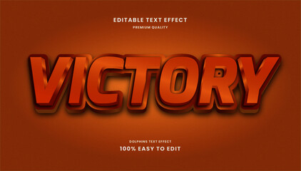Victory 3d text effect, editable text effect