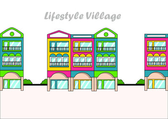 illustration of Colorful building 