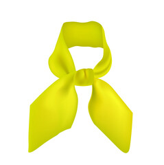 Yellow neck scarf, vector illustration - obrazy, fototapety, plakaty