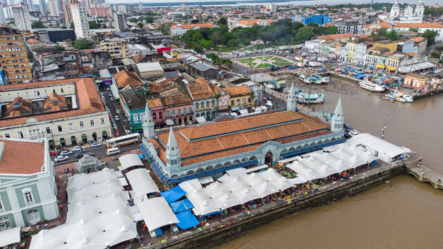 Famous Ver-o-Peso Market and the Fish Market in Bel&eacute;m, Para, Brazil