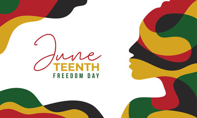 Juneteenth Freedom Day Abstract Vector Illustration