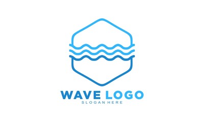 Simple modern wave logo