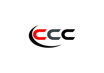 this is a creative text CCC logo icon
