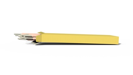 Fototapeta premium welding electrodes pack, isolated computer generated industrial 3D rendering