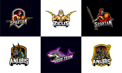 Set of esport template logo