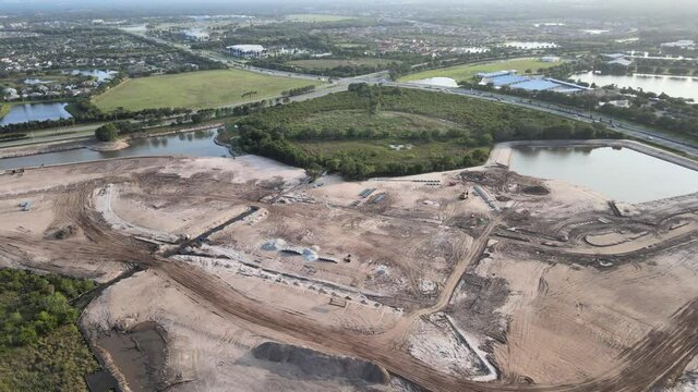 Aerial arch flown around growing South Florida neighborhood and needed infrastructure work to accommodate population growth