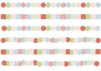 和柄飾り罫　伝統文様