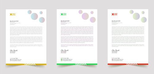 abstract sample business professional letterhead templates