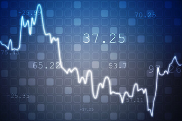 Business Growth graph on technology background, Futuristic raise arrow chart digital transformation abstract technology background. Big data and business growth currency stock and investment economy