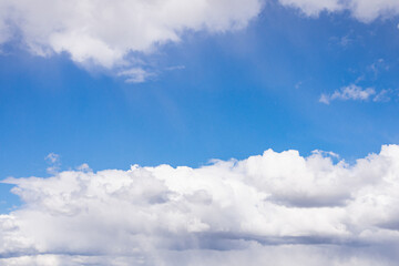 White clouds. perfect blue sky.cirrus clouds formation with blue heaven background.