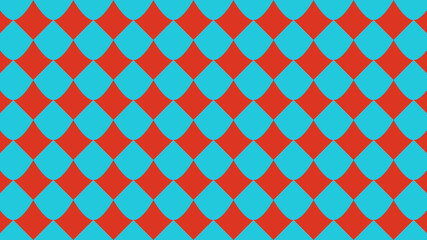 Patrón de tejas y rimbos en colores rojo y azul en tamaño 4K 2160p
