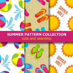 summer pattern collection. Beach theme. Summer banner