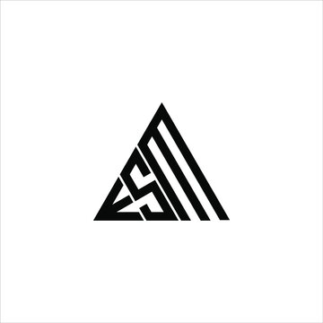 E S M letter logo abstract creative design. E S M unique design