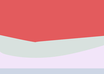 Fototapeta premium Geometric landscape generative art poster illustration