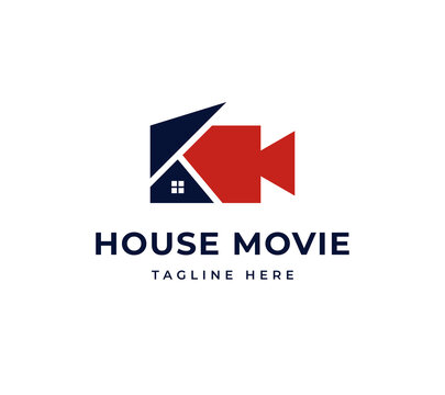 House Movie Vector Logo Design. Modern Tech Icon Logo Symbol Design