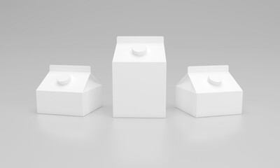 Milk Pack Packaging Packet Design 3D Rendered