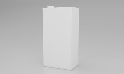 Milk Pack Packaging Packet Design 3D Rendered
