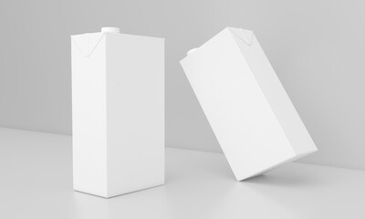 Milk Pack Packaging Packet Design 3D Rendered