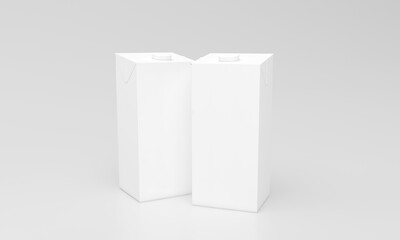 Milk Pack Packaging Packet Design 3D Rendered