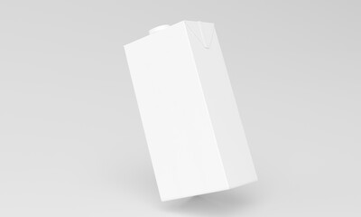 Milk Pack Packaging Packet Design 3D Rendered