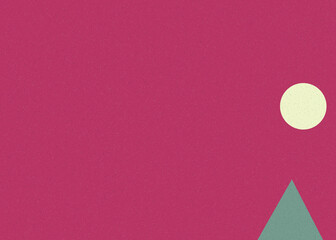 Geometric landscape generative art poster illustration