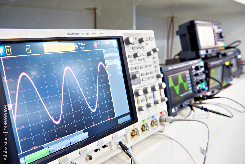 Wall mural mixed signal oscilloscope