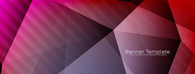 Fototapeta premium Modern colorful geometric polygon design banner