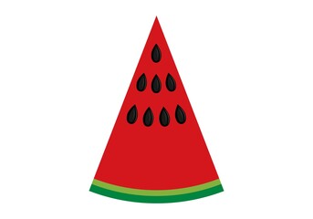 Watermelon. Vector graphics on a white background.