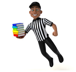 Fun 3D Illustration of an american Referee