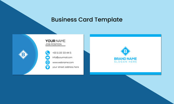 Business card design set template for company corporate style. Vector illustration.
