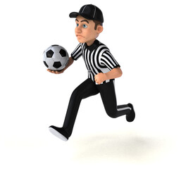 Obraz na płótnie Canvas Fun 3D Illustration of an american Referee
