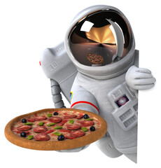Fun astronaut - 3D Illustration © Julien Tromeur