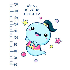 Height chart with cute genie