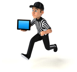 Fun 3D Illustration of an american Referee