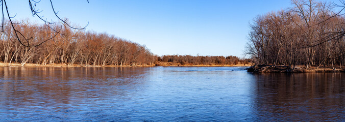 Mississippi River Autumn Sunset Panorama