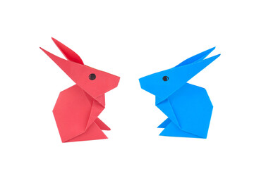 Happy couple of tourists with backpacks_1