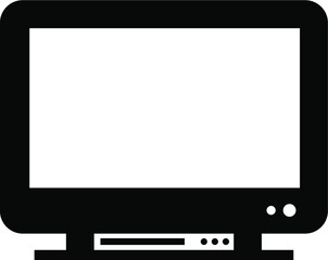 monitor icon vector. TV or computer screen