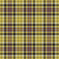 Plaid seamless pattern. Vector background of textile ornament. Flat fabric design.