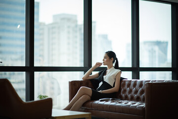 asian girl business in office , asian women portrait 