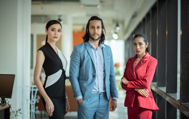 group of young business office corporate