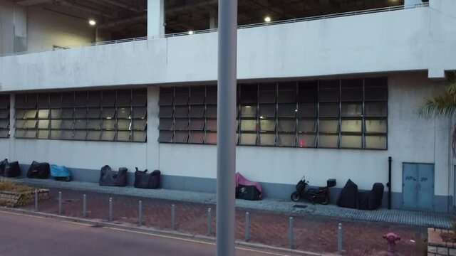 Hong Kong Lai Chi Kwok Kowloon Bus Terminal in Sunset