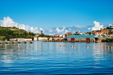View of Saint George town, capital of Grenada island, Caribbean region of Lesser Antilles - obrazy, fototapety, plakaty