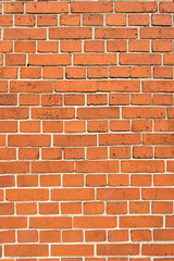 Brick wall with red brick, red brick background.