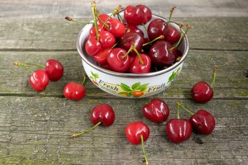 cherries in a bowl