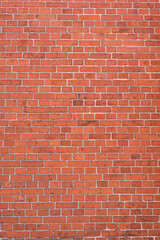 Naklejka premium Brick wall with red brick, red brick background.