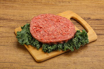 Raw beef burger cutlet for burger