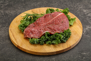Raw beef steak for grill