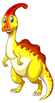 A Parasaurus dinosaur cartoon character